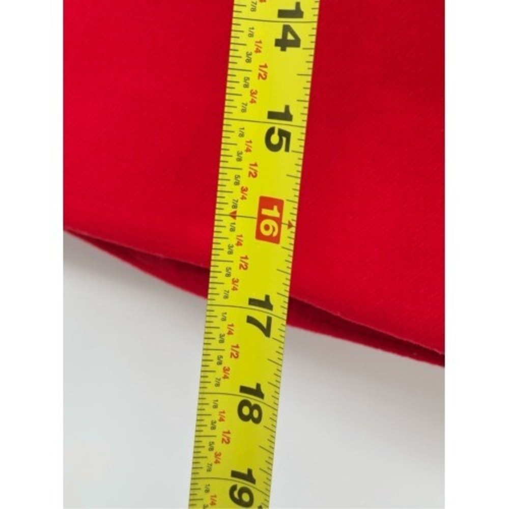 J. Crew Mini Skirt Wool Pencil Straight Ruffle Women Size 2 Red Party Holiday - Picture 4 of 9